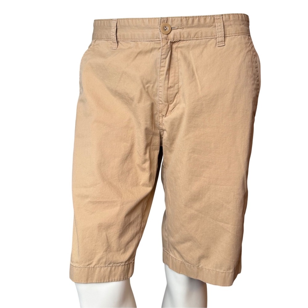 Giordano‎ Slim Bermuda Chino Shorts Khaki Tan Preppy Old Money Minimalist 32